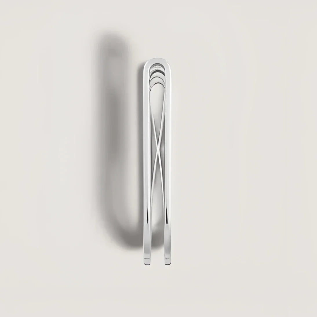 Fermasoldi dell’edizione great in acciaio con design minimale e logo montblanc inciso homage to the great gatsby