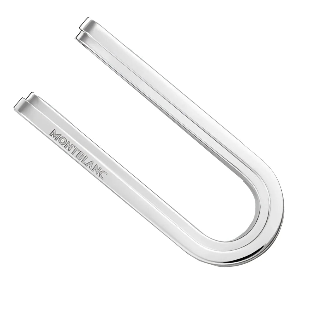 Fermasoldi dell’edizione great in acciaio silver con logo montblanc inciso e design homage to the great gatsby