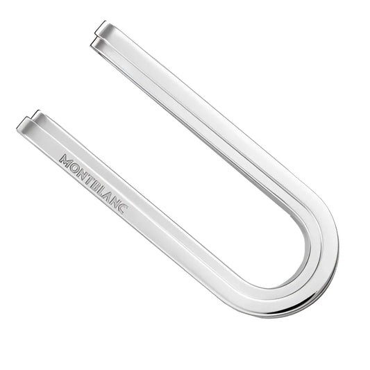 Fermasoldi dell’edizione great in acciaio silver con logo montblanc inciso e design homage to the great gatsby
