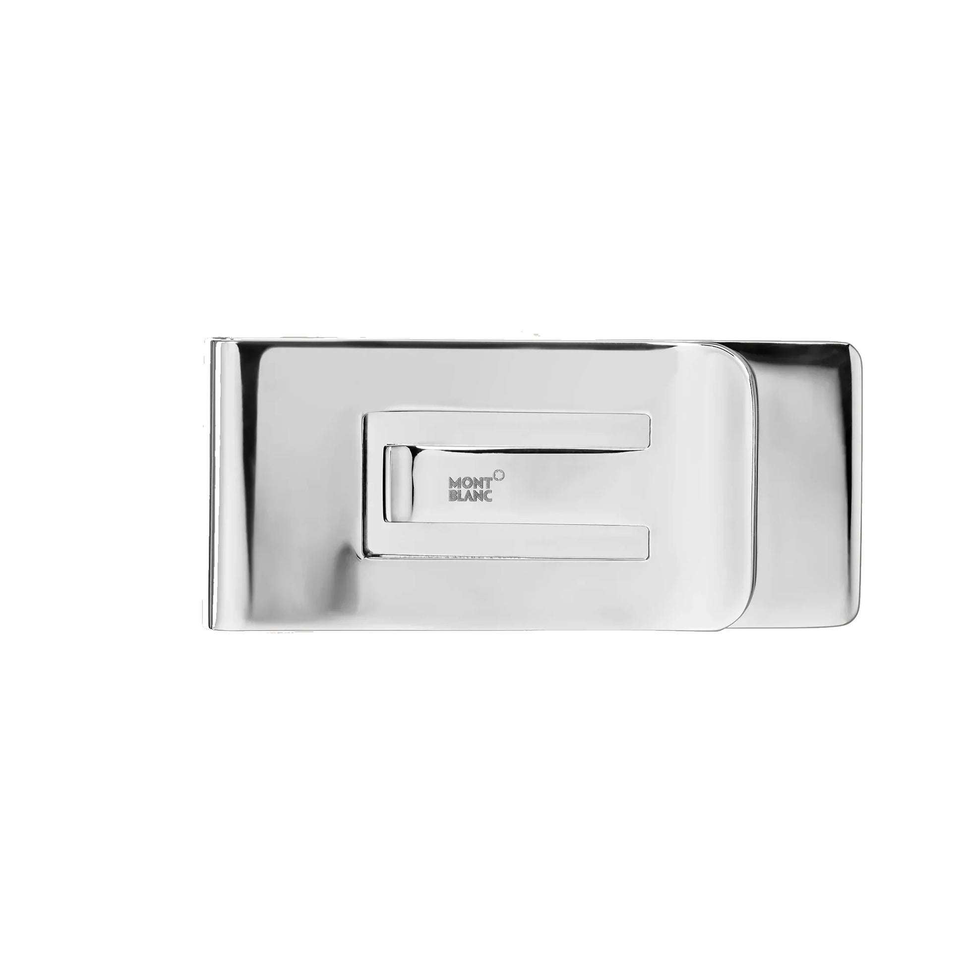 Fermasoldi montblanc meisterstück silver con design minimalista e finitura metallica lucida the world edition