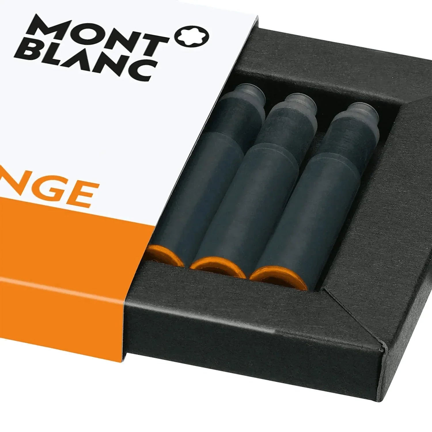 Cartucce montblanc manganese orange inchiostro arancio manganese in elegante confezione nera e oro