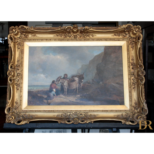 Cornice dorata ornata con dettaglio intricato e cartoncino crema, Joseph Paul Pettitt