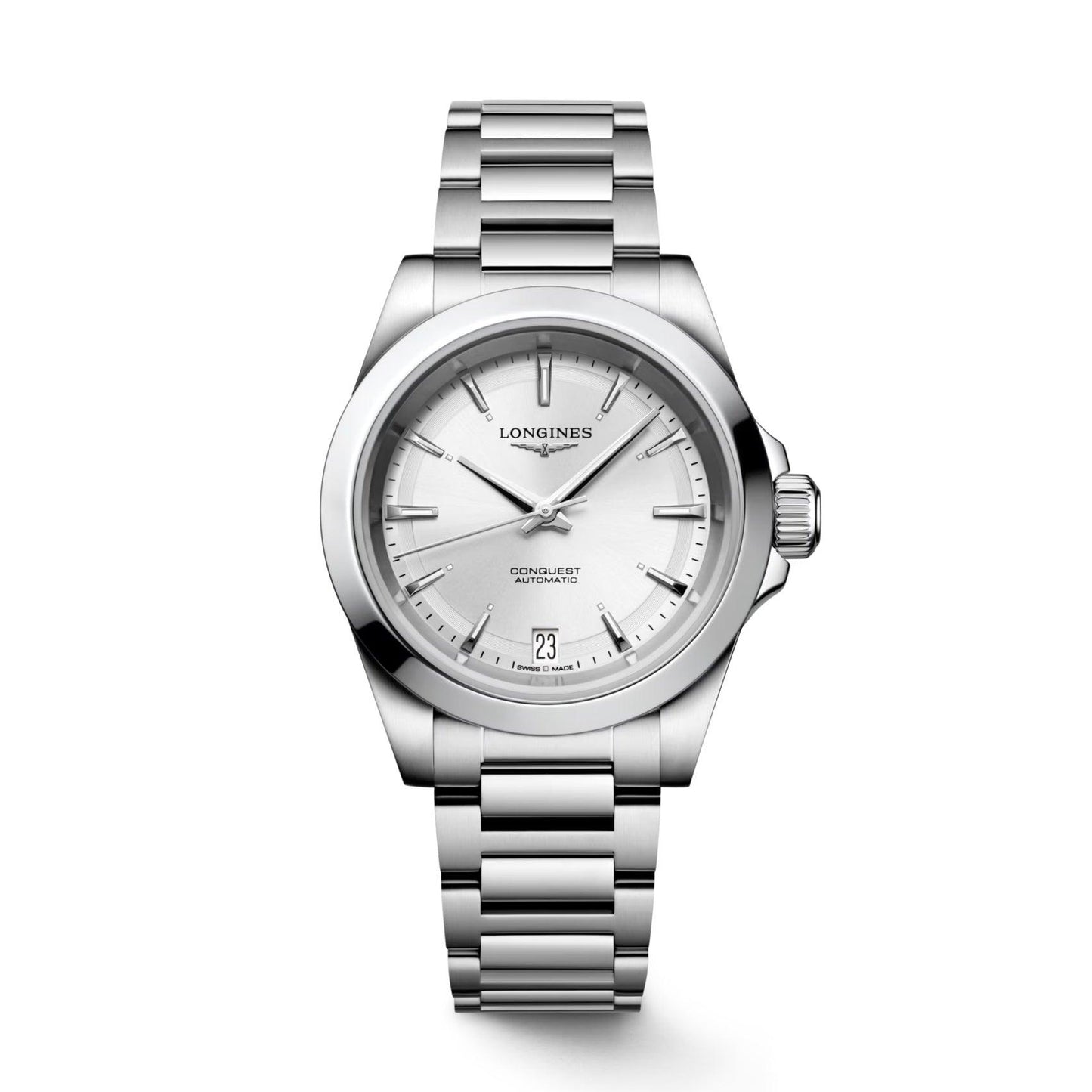 Longines Armbanduhr Conquest 2023 34mm Silber Automatik Edelstahl L3.430.4.72.6