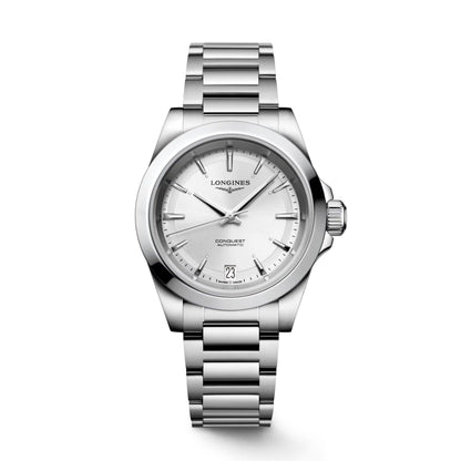Longines Armbanduhr Conquest 2023 34mm Silber Automatik Edelstahl L3.430.4.72.6