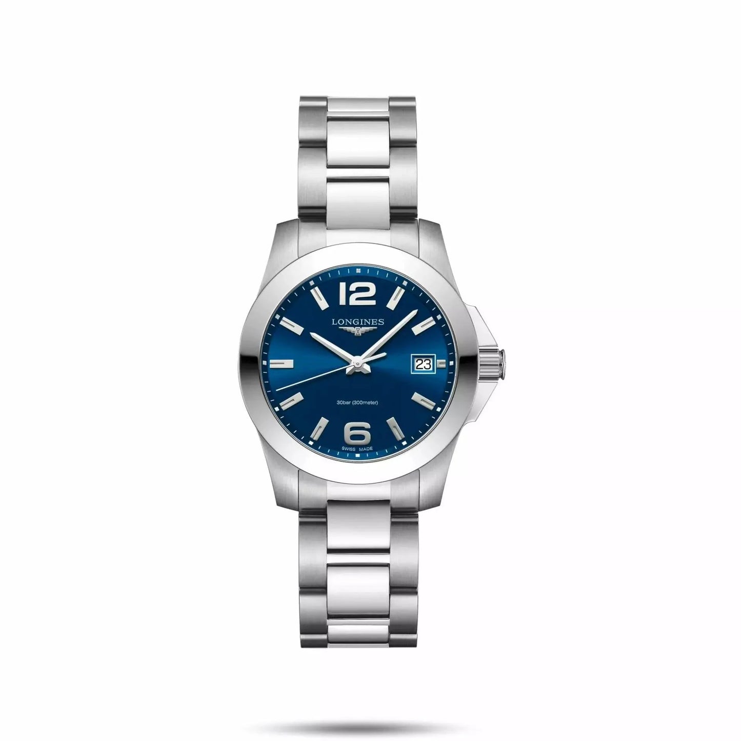 Longines Uhr Conquest 34mm blau Automatik Stahl L3.377.4.96.6