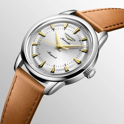 Longines Uhr Conquest Heritage 38mm silberfarben Automatik Stahl L1.649.4.72.2