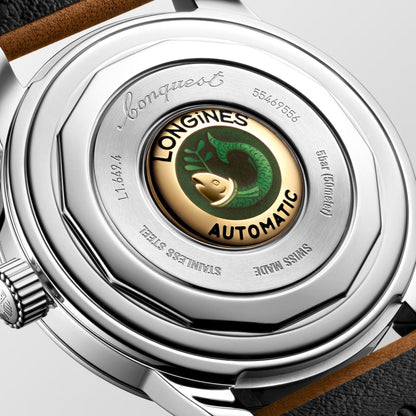 Longines Uhr Conquest Heritage 38mm silberfarben Automatik Stahl L1.649.4.72.2