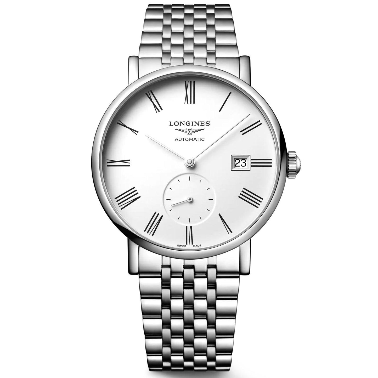 Longines Elegant Collection 39mm white automatic steel watch L4.812.4.11.6