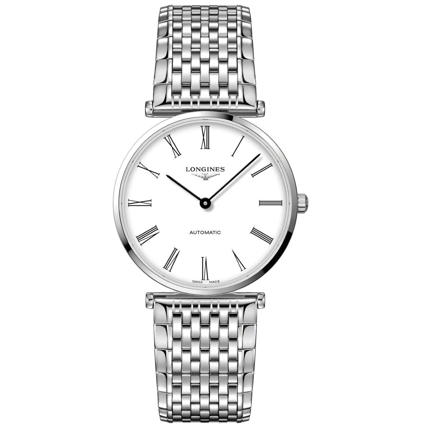 Longines orologio Le Grande Classique 38mm bianco automatico acciaio L4.918.4.11.6