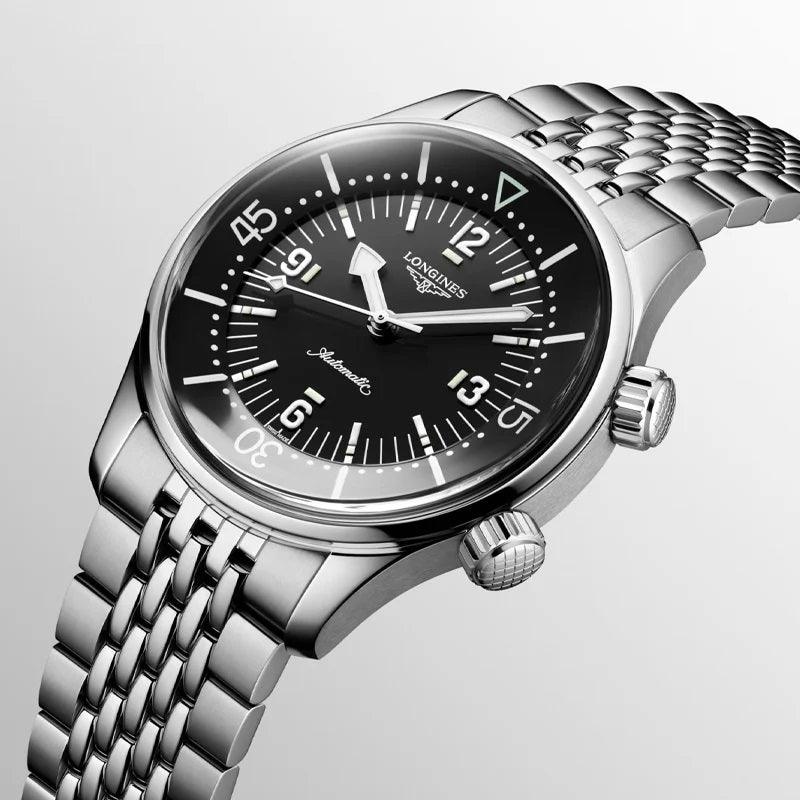 Longines Uhr Legend Diver 39mm schwarz Automatik Edelstahl L3.764.4.50.6