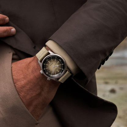 Longines Uhr Legend Diver 42mm Beige Automatik Stahl L3.774.4.30.2