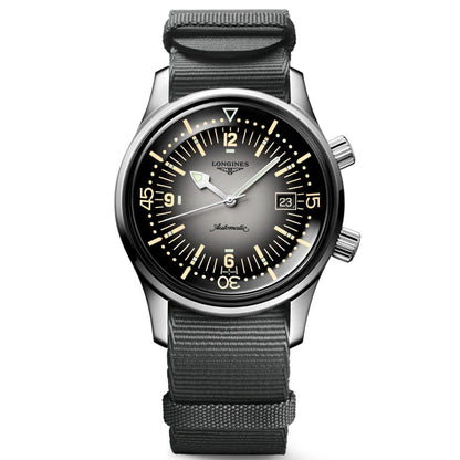 Longines Uhr Legend Diver Watch 42mm grau Automatik Edelstahl L3.774.4.70.2