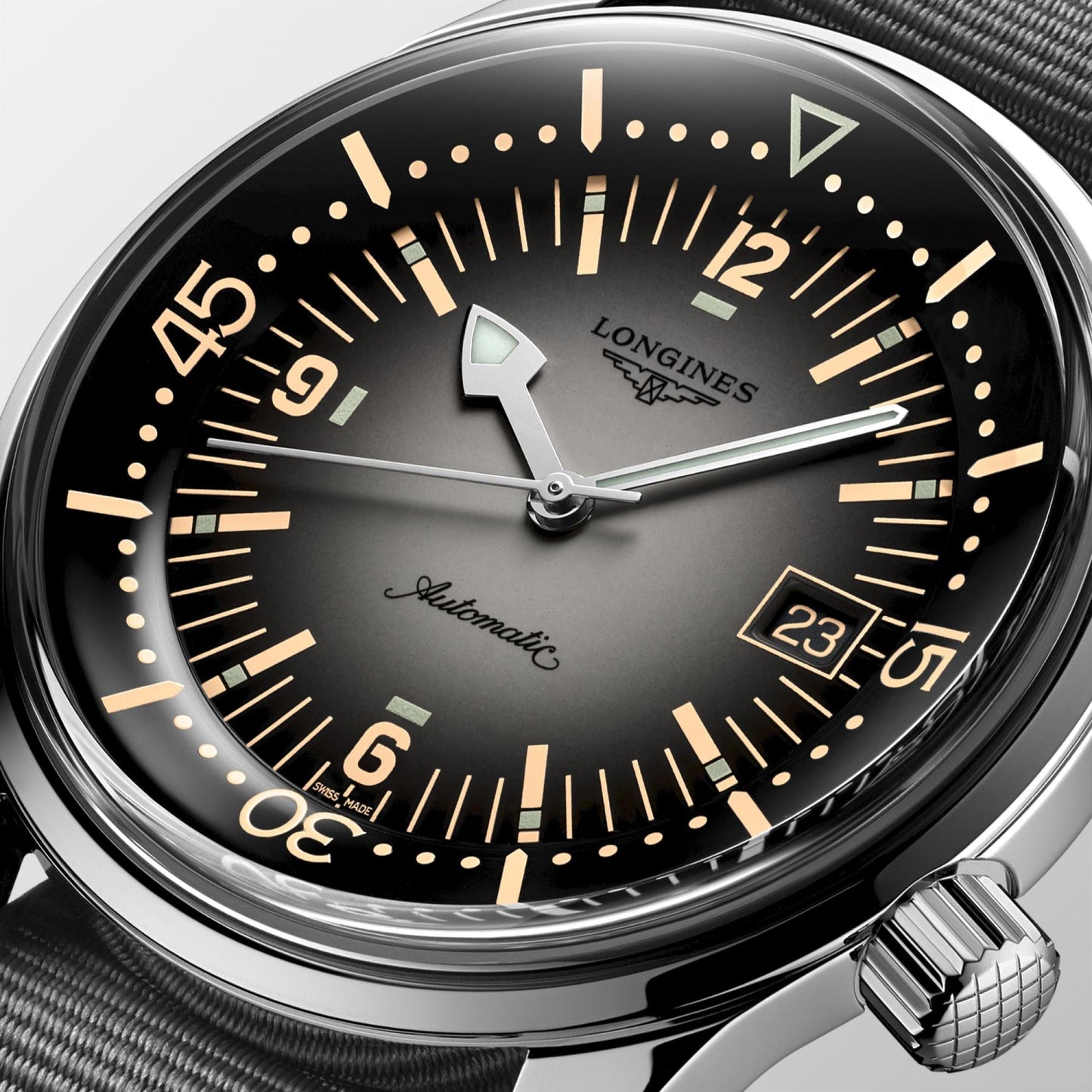 Longines Uhr Legend Diver Watch 42mm grau Automatik Edelstahl L3.774.4.70.2