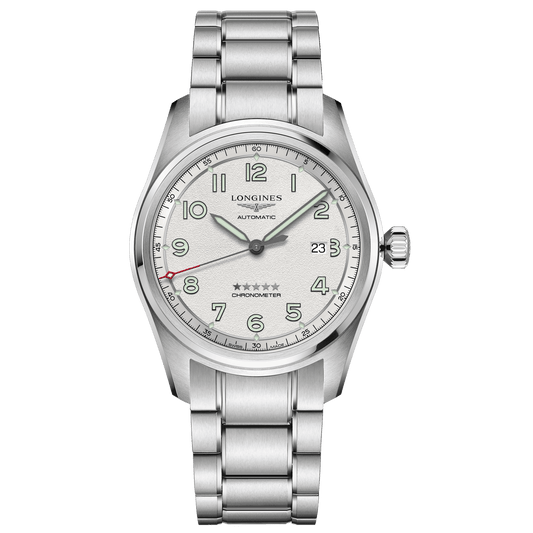 Longines Spirit 42mm Silver Automatic Steel Watch L3.811.4.73.6