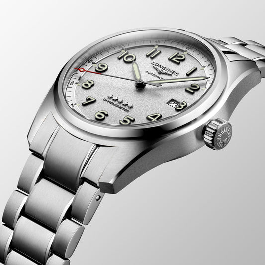 Longines Spirit 42mm Silver Automatic Steel Watch L3.811.4.73.6
