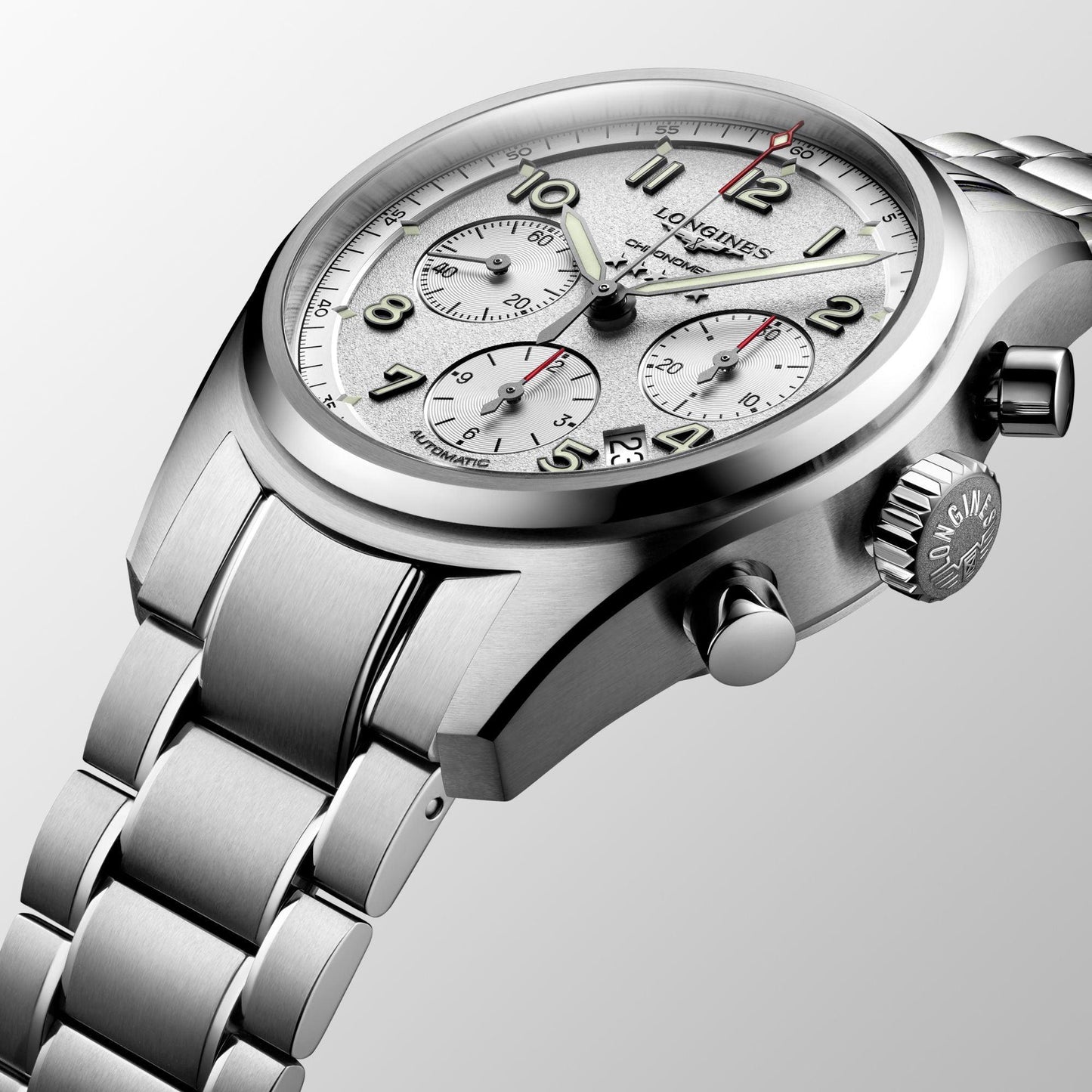 Longines Longines Spirit 42mm silver automatic steel watch L3.820.4.73.6
