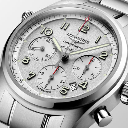 Longines Longines Spirit 42mm silver automatic steel watch L3.820.4.73.6