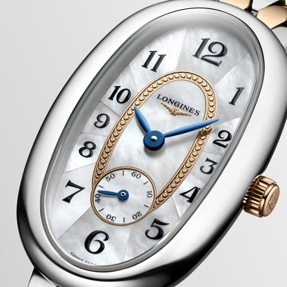 Longines montre Longines Symphonette 21,90x34,00mm nacre quartz acier et or 18kt L2.306.5.83.7