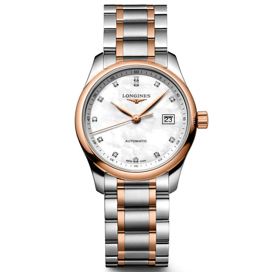 Longines 浪琴 Master Collection 29毫米 珍珠母贝 钻石 自动机械 钢玫瑰金 L2.257.5.89.7