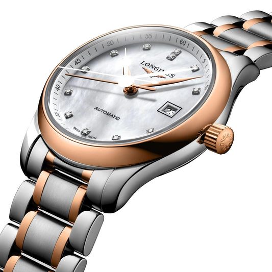 Longines 浪琴 Master Collection 29毫米 珍珠母贝 钻石 自动机械 钢玫瑰金 L2.257.5.89.7
