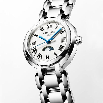 Longines Armbanduhr Primaluna 34mm Silber Quarz Stahl L8.116.4.71.6