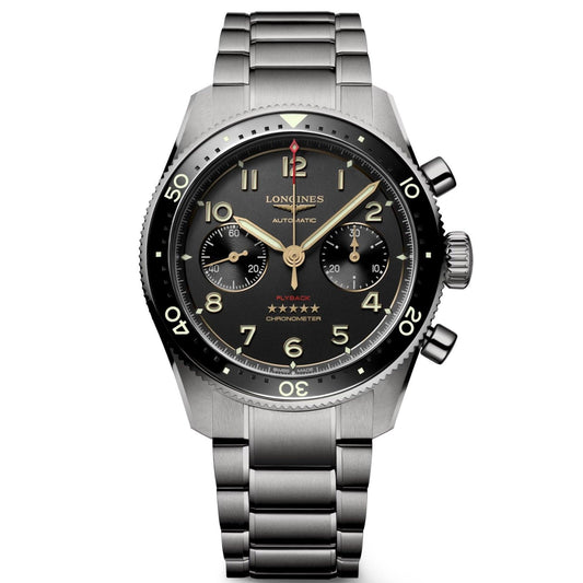 Longines Spirit Flyback 42mm Anthracite Automatic Titanium Watch L3.821.1.53.6