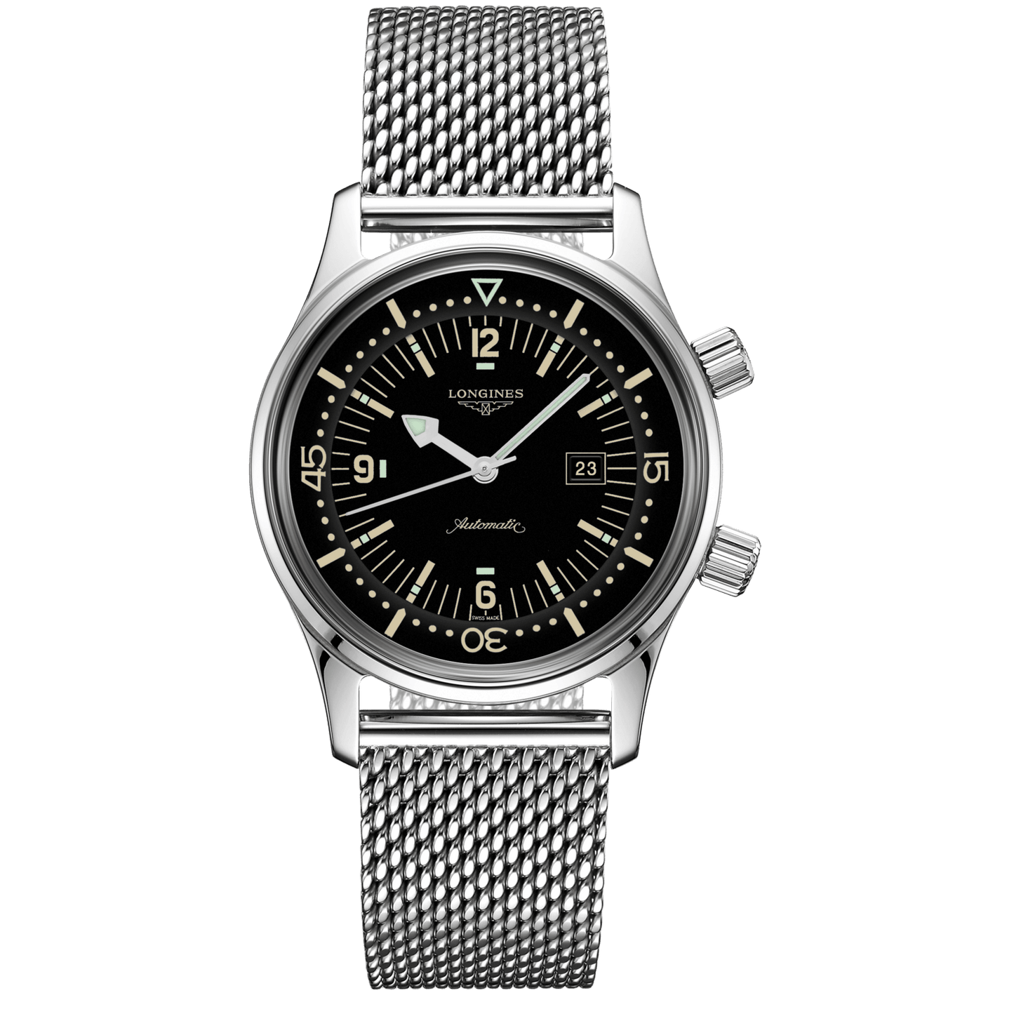 Longines watch The Longines Legend Diver Watch 36mm black automatic steel L3.374.4.50.6
