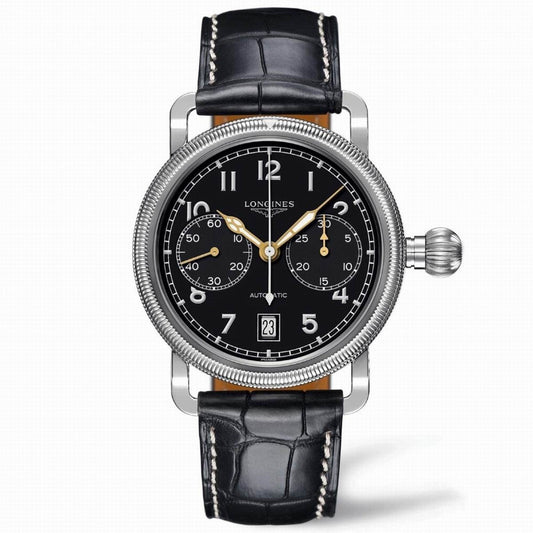 Longines 男士 Heritage Avigation Oversize Crown 计时码表 41mm 自动 L2.783.4.53.2