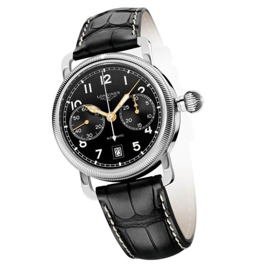 Longines 男士 Heritage Avigation Oversize Crown 计时码表 41mm 自动 L2.783.4.53.2
