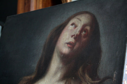 Maddalena penitente, circolo Andrea Vaccaro, fine '600, olio su tela