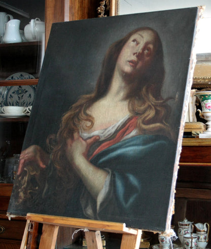 Maddalena penitente, circolo Andrea Vaccaro, fine '600, olio su tela