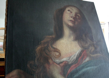 Maddalena penitente, circolo Andrea Vaccaro, fine '600, olio su tela