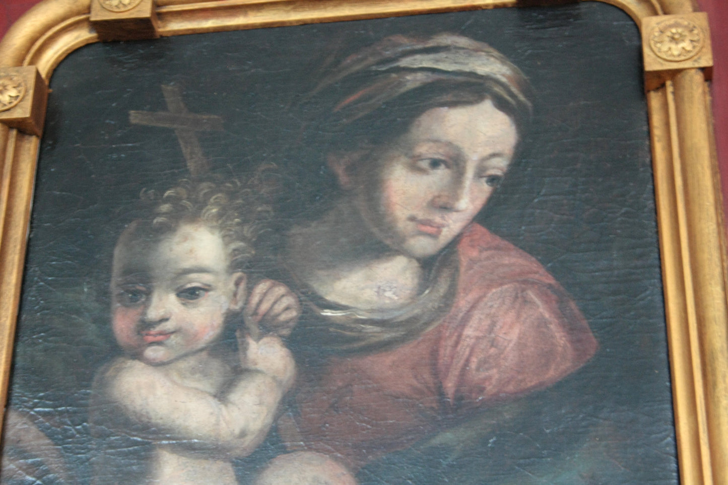 Tela raffigurante Madonna e Bambino, Italia Settentrionale, epoca ultimi decenni