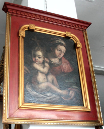 Tela raffigurante Madonna e Bambino, Italia Settentrionale, epoca ultimi decenni