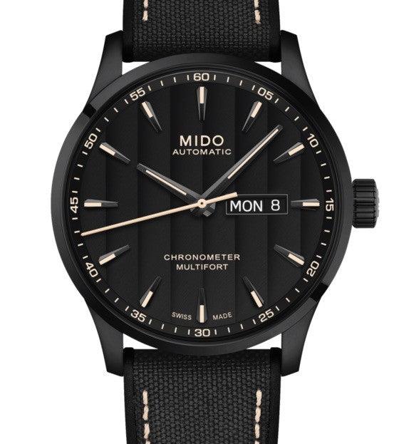 Mido Multifort Chronometer 1 COSC 42mm black automatic PVD-coated steel watch M038.431.37.051.00