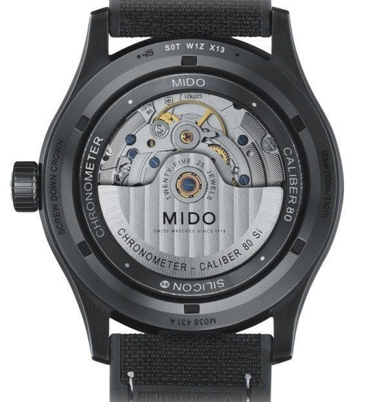 Mido 手表 Multifort 计时码表 1 COSC 42毫米 黑色 自动 钢 PVD 黑色涂层 M038.431.37.051.00