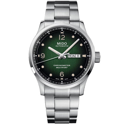 Mido watch Multifort M Chronometer COSC 42mm green automatic steel M038.431.11.097.00