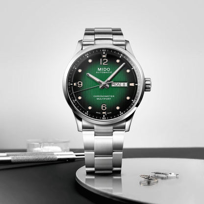 Mido watch Multifort M Chronometer COSC 42mm green automatic steel M038.431.11.097.00