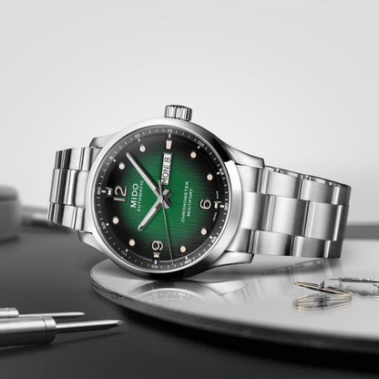 Mido watch Multifort M Chronometer COSC 42mm green automatic steel M038.431.11.097.00