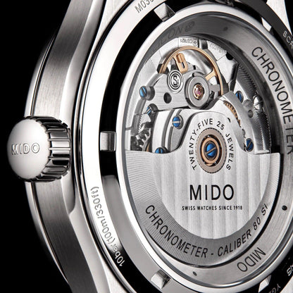 Mido watch Multifort M Chronometer COSC 42mm green automatic steel M038.431.11.097.00