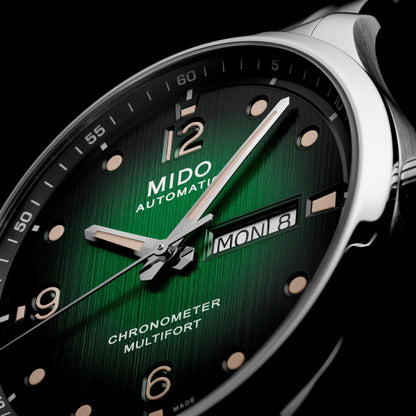Mido watch Multifort M Chronometer COSC 42mm green automatic steel M038.431.11.097.00