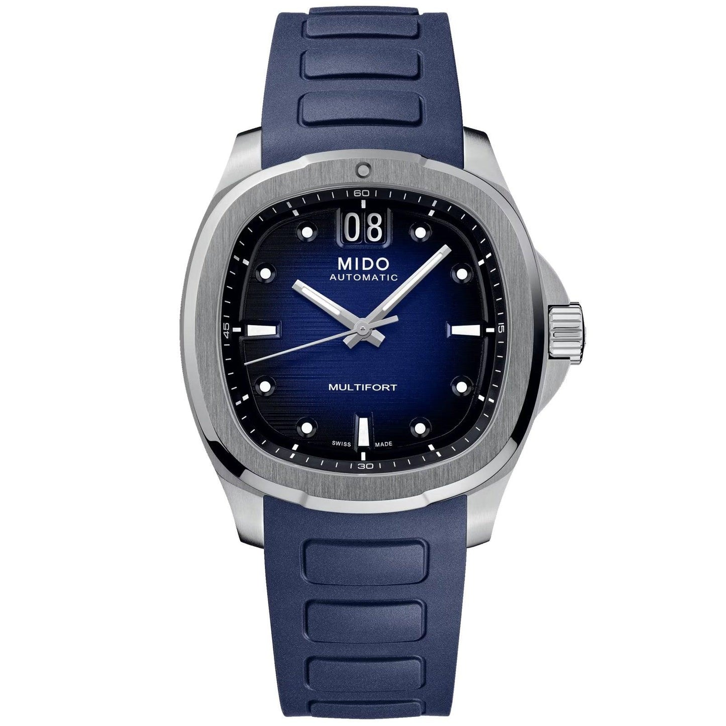 Mido Multifort TV Big Date 40x39,2mm blue automatic steel watch M049.526.17.041.00