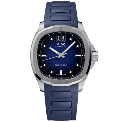 Mido Multifort TV Big Date 40x39,2mm blue automatic steel watch M049.526.17.041.00