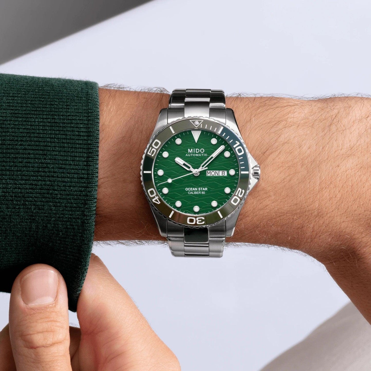 Mido orologio Ocean Star 200C 42,5mm verde automatico acciaio M042.430.11.091.00