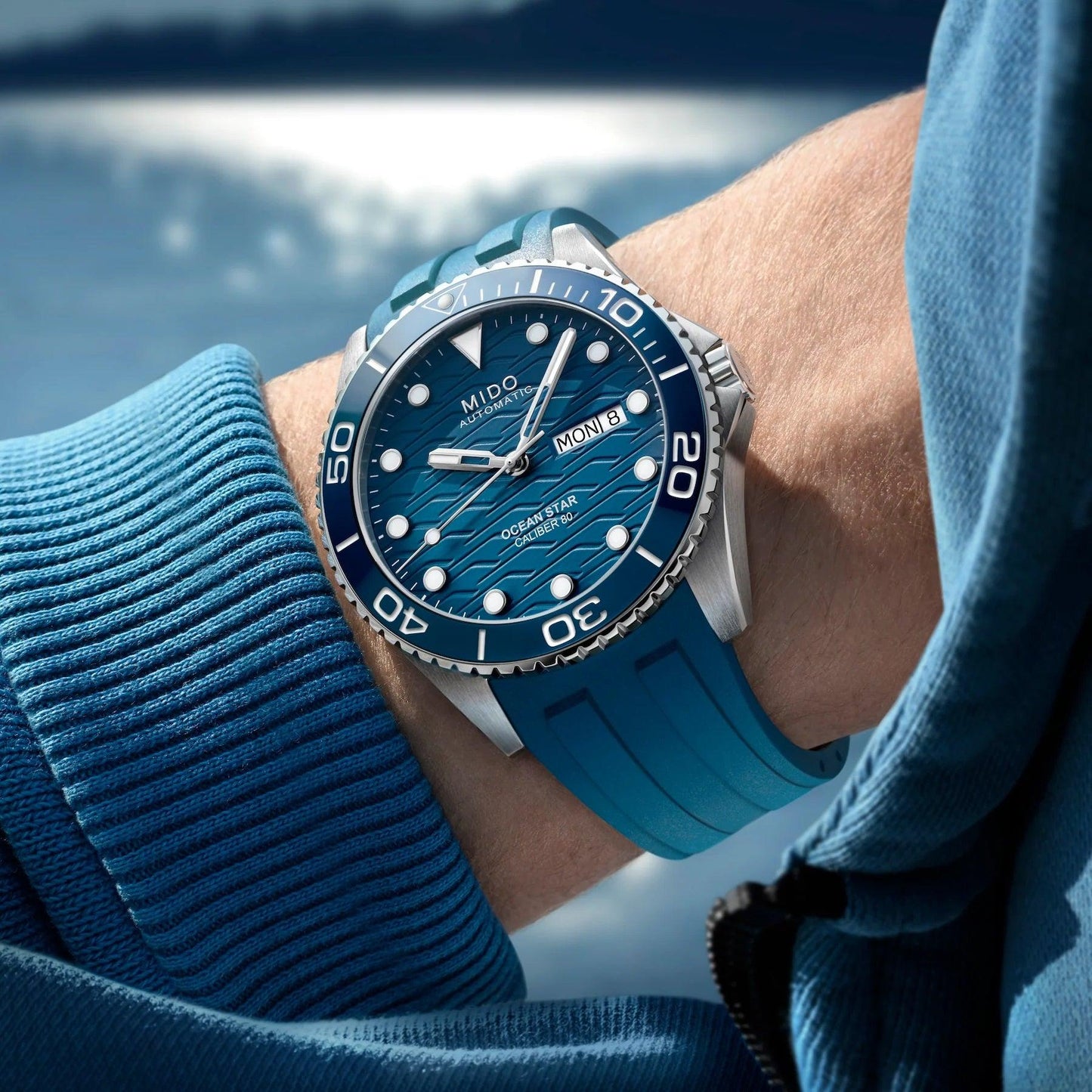 Mido Uhr Ocean Star 200M 42mm blau Automatik Stahl M042.430.17.041.00