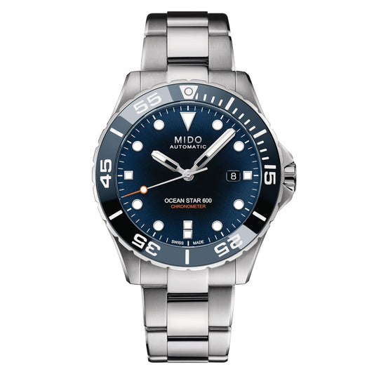 Mido Ocean Star 600 COSC 计时码表 43.5毫米 蓝色 自动 钢制 M026.608.11.041.01 机械表