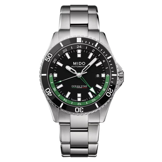 Mido watch Ocean Star GMT 44mm black automatic steel Limited Edition 000/250 M026.629.11.051.03