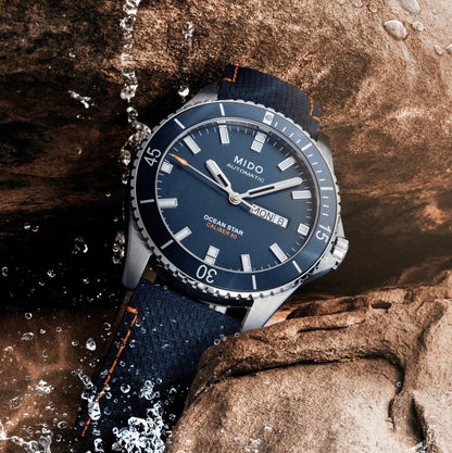 Mido watch Ocean Star Red Bull Cliff Diving limited edition 500pcs 42mm blue automatic steel M026.430.17.041.00