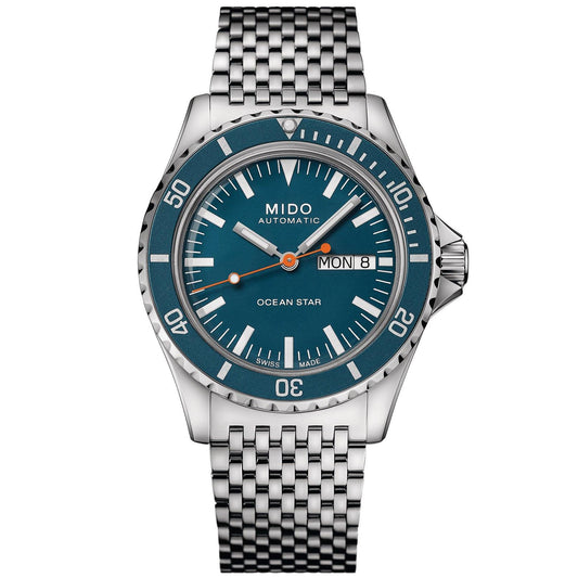 Mido Ocean Star Tribute blue 41mm automatic special edition 75th anniversary double strap M026.830.11.041.00