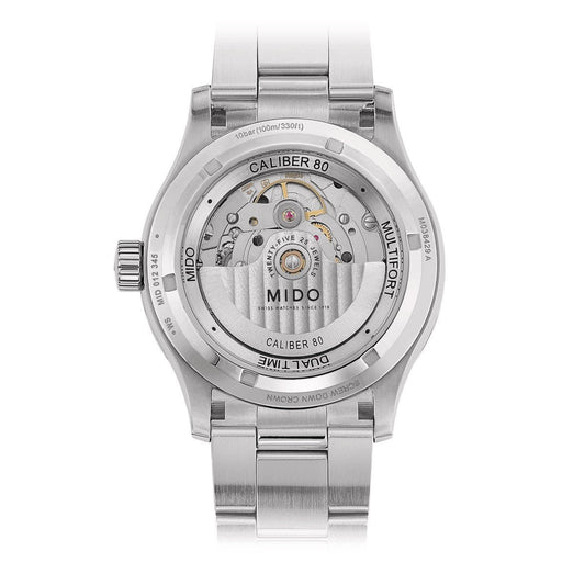 Mido Multifort Dual Time GMT 42mm 男士自动钢表 Calibre 80 M038.429.11.041.00